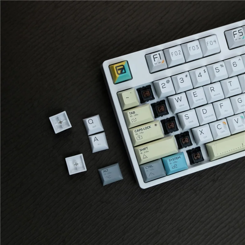 ONECAP 140 XDAS キーキャップ 昇華型キーキャップ MXスイッチ用 有線USBメカニカルゲーミングキーボード用 (マカロン)並行輸入