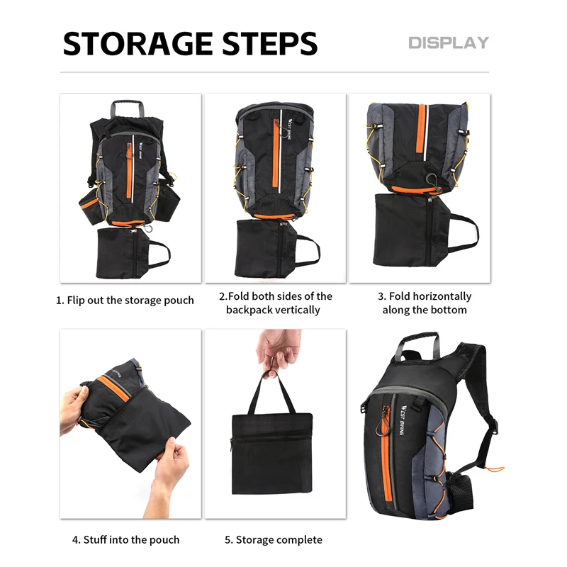 WEST BIKING 10L Ultralight Waterproof Bicycle Backpack for Hiking & Cycling - Portable, Breathable Rucksack for Travel WEST BIKING 10L Ultralight Waterproof Bicycle Backpack for Hiking & Cycling - Portable, Breathable Rucksack for Travel