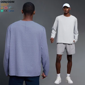 XW-DMJ033 Lightweight Fitness Crew Neck Fashion Wholesale Moisture Wicking Gym Clothing Activewear Pullover Men's Sweatshirts