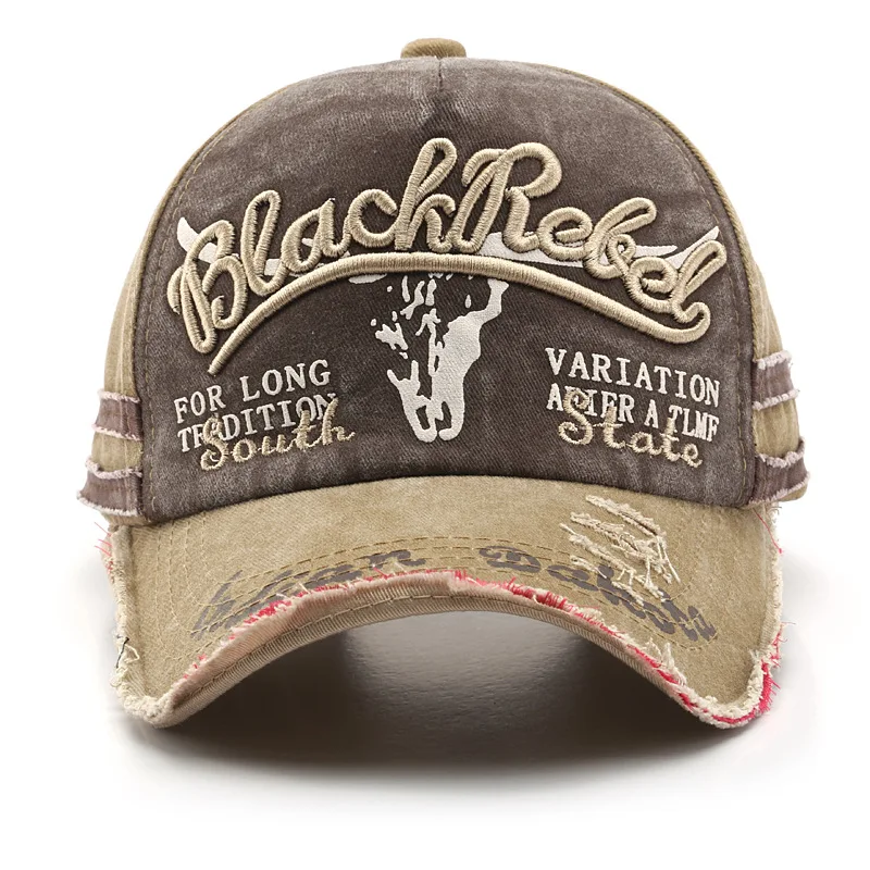 High Quality Unstructured Baseball Caps Custom Embroidery Logo Washed Vintage Distressed Cap 5 Panel Baseball Cap