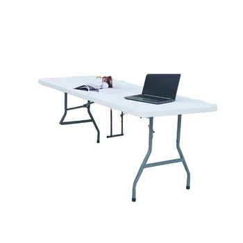 Factory White Folding Table with Portable Party Chairs Outdoor Furniture for Hotels Made From Durable Plastic