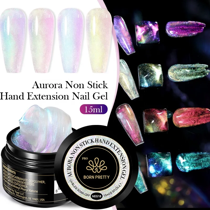 BORN PRETTY PRO 30 Colors Non-Sticky Hard Gel Builder HEMA Free Clear Solid 3D Nail Gel for Nail Art Extension Carving Modeling