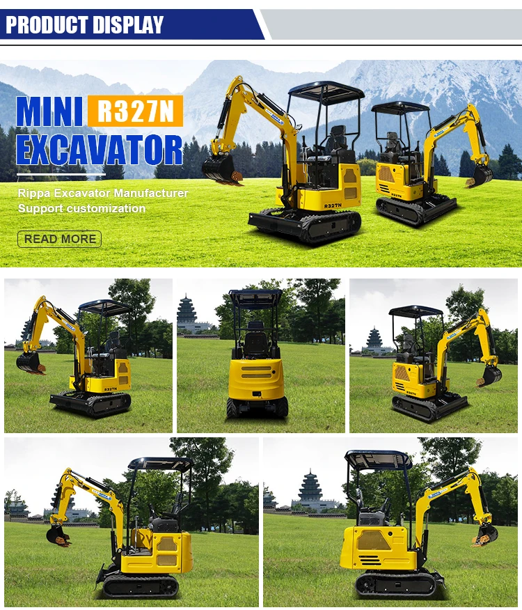 New Cheaps R327N Epa Engine Compact Crawler Excavator Farm Mini Digger ...