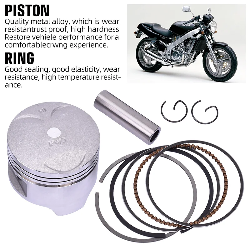 64.5mmオートバイアクセサリーシリンダーCBF150、ホンダXR150 CRF150Fピストンスリーブシリンダーに適合 acce オートバイ用  78mmボアシリンダーピストンリングキット CRF250R CRF250X 12100-KRN-670 12100-K Compatible Compatible With For TTR250 For 4GY 1999-2006 対応 バイク用ピストンリングキット バイク