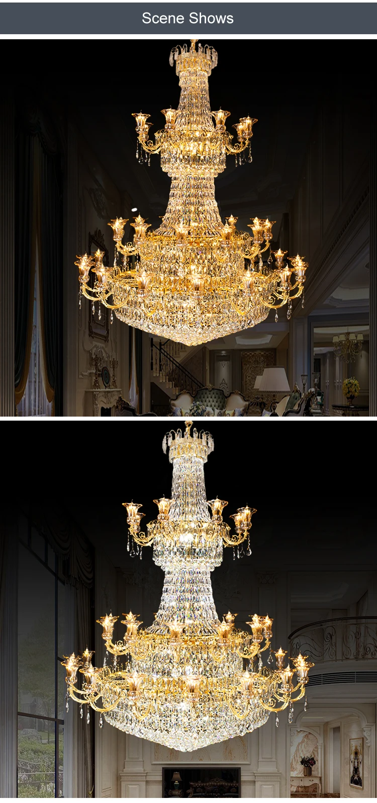 cpl 46 new arrival luxury style restaurant hotel lobby decoration crystal led chandelier-3