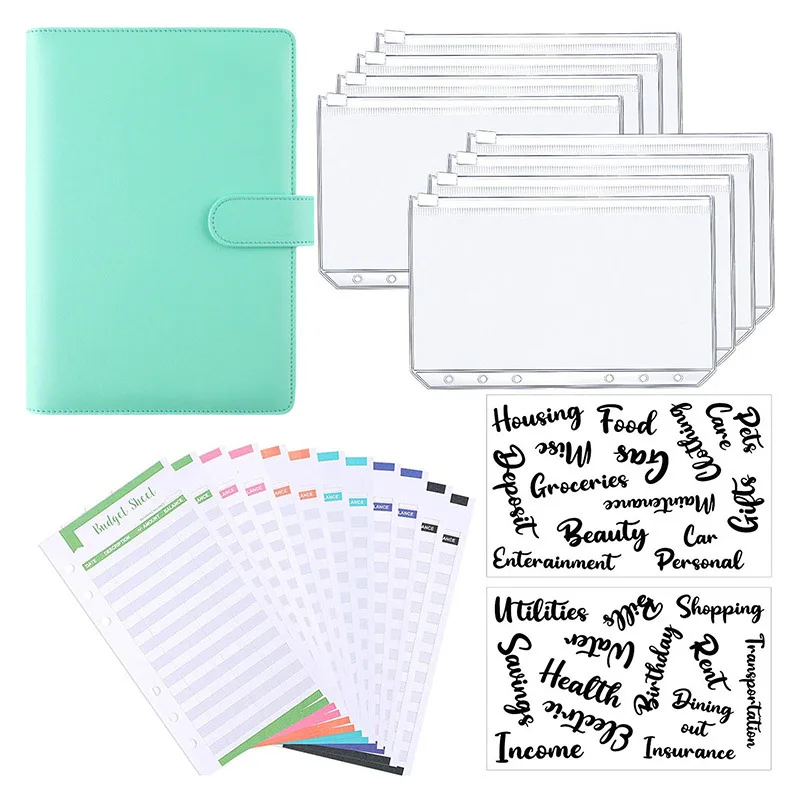 В наличии на складе, блокнот из искусственной кожи A5, A6, 6 колец, в летних цветах, для девочек, с комплектами конвертов