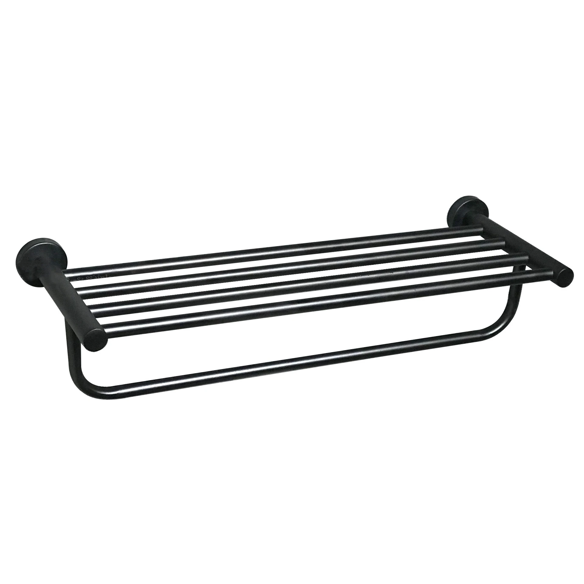 Matte Black Bathroom Accessories Shower Towel Rack Modern Wall Mounted