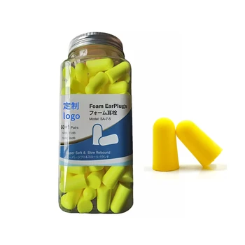 Reusable Noise Reduction Sleeping Protection Earplug Pu Foam Safety Ear Plugs With A Plastic Box