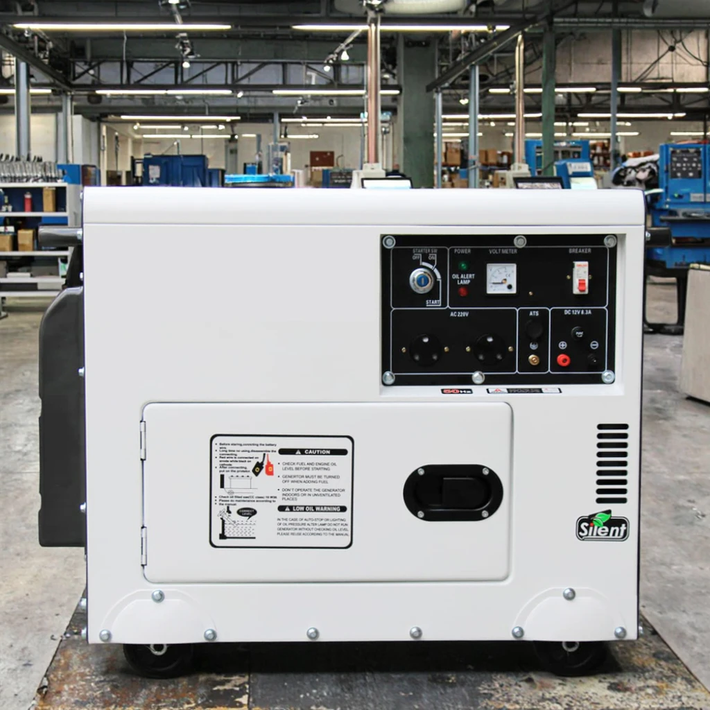Silent diesel generator, 5–20 kVA single or three phase