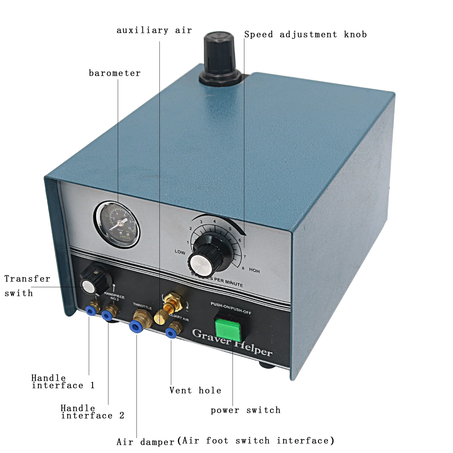Single and Double End Pneumatic Engraver Hot Stamping Tools Jewelry Silverware Equipment Pneumatic Engraving Machine for Jewelry