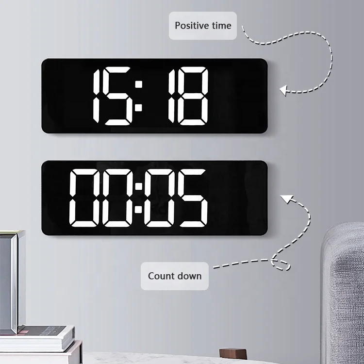 Multi-function Modern Home Living Room Office Deco Reloj De Pared Digital Table Desk Clocks LED Large Screen Clock Wall