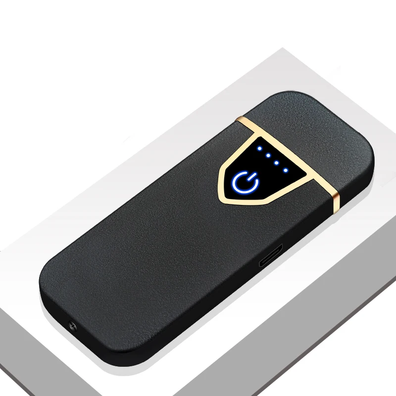Electronic Smart USB Rechargeable Metal Cigarette Lighter Cool Electric  Portable Dual Sided Ignition Windproof Flameless Lighter