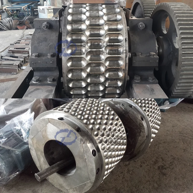 Large Capacity Ceramic Mineral Powder Iron Ore Fines Ball Press Machine Iron Slag Carbon Black Briquette Machine