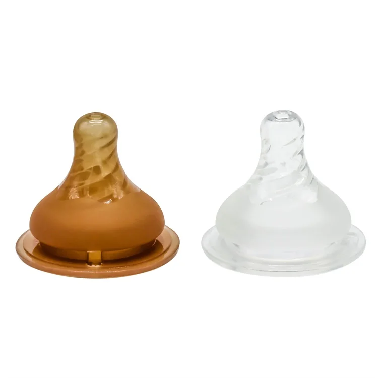 Wholesale  Liquid Silicone Rubber Brown Baby Feeding Bottle Nipple for Baby