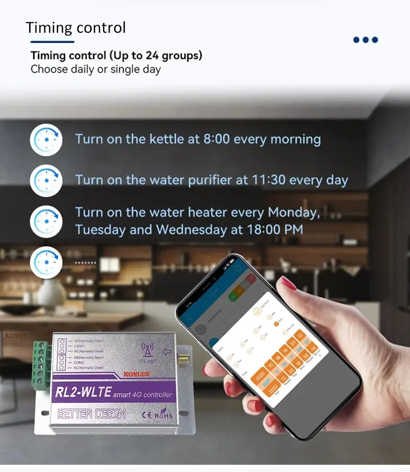 RL2 GSM 4G Smart Controller - Remote Home Appliance Control