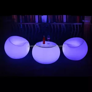 Rechargeable Modern LED Cocktail Table Illuminated Led Bar Beach Patio Table for Nightclub Evernt