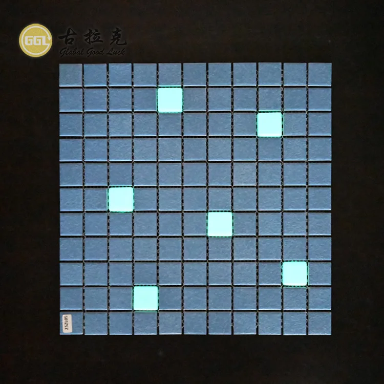 Cheap Price Porcelain Swimming Pool Tile Ceramic Mosaic Glass Night Light Luminous Mosaic Tile factory