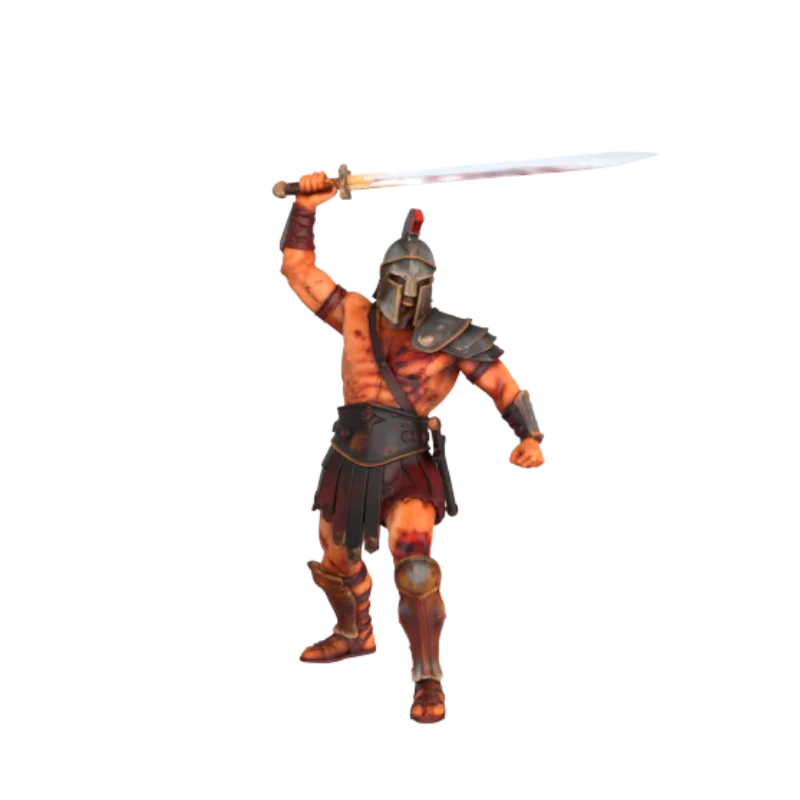 Figurino de Guerreiro Espartano em Resina Personalizado com Espada, Estátua de Gladiador Grego Antigo para Decoração de Casa