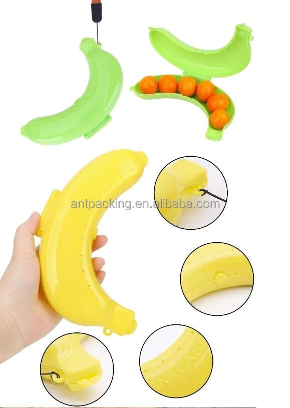 Cute 3 Colors Fruit Banana Protector Box Holder Case Lunch Container Storage NEW 