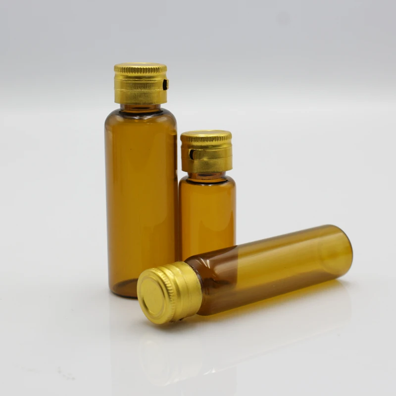 5ml 10ml 15ml 20ml Amber Transparent Syrup Glass Bottle Crimp Oral Liquid Glass Vial with Inner Plug and Tear off Aluminum Cap