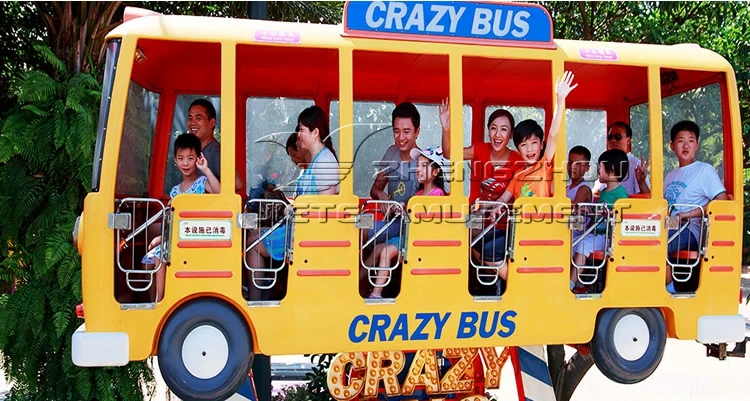 Top Quality Amusement Park Classic Fair Rides Children Game Crazy Bus Ride
