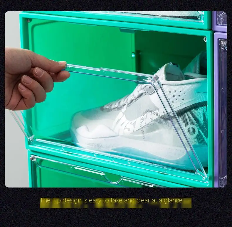 Sneaker Box Led Light Voice Controlled Storage Shoes Box Led Light For
