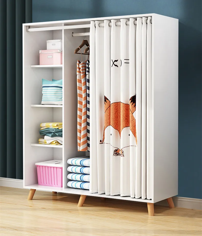 Einfacher Kleiderschrank Für Zuhause Schlafzimmer Türloser Kleiderschrank Mietwohnung Schließfach