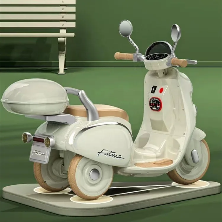 3 Wheel Battery Operated Electric Motorcycle Ride-On Car for Kids Pink Color Plastic Material for 2-4 & 5-7 Years