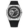 Black bezel black leather belt