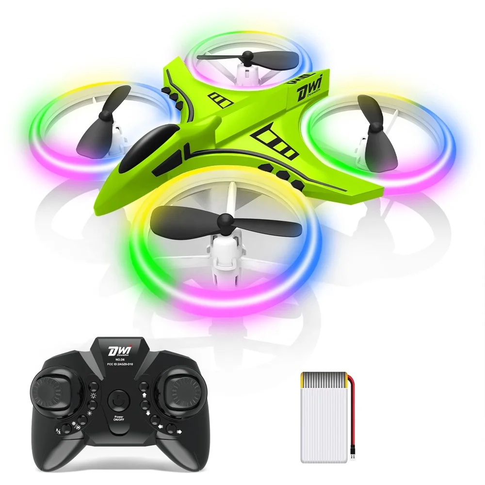 Mini Dron para niños con luces LED a prueba de choques una tecla