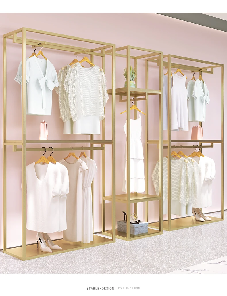Kainice Gold Garment Shop Interior Decoration Design Modern Garment ...