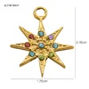 Stella di gemme multicolori-oro