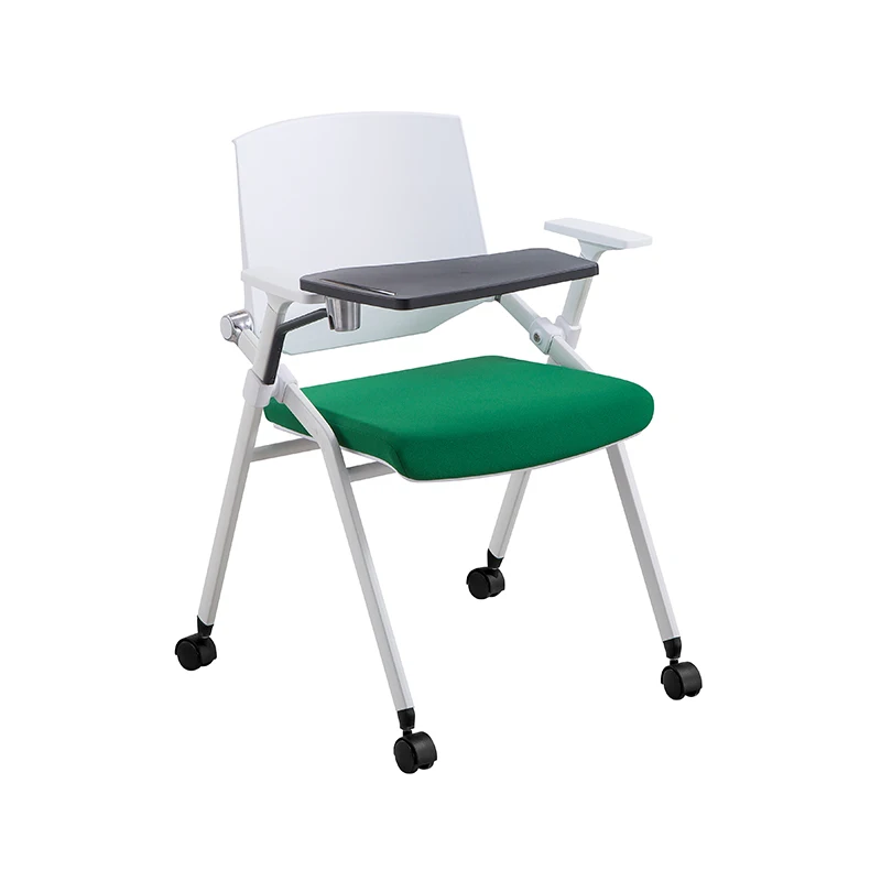 Conference Chairs with Armrest Wheels Ergonomic Office Chair Office Furniture Chair with Writing Pad