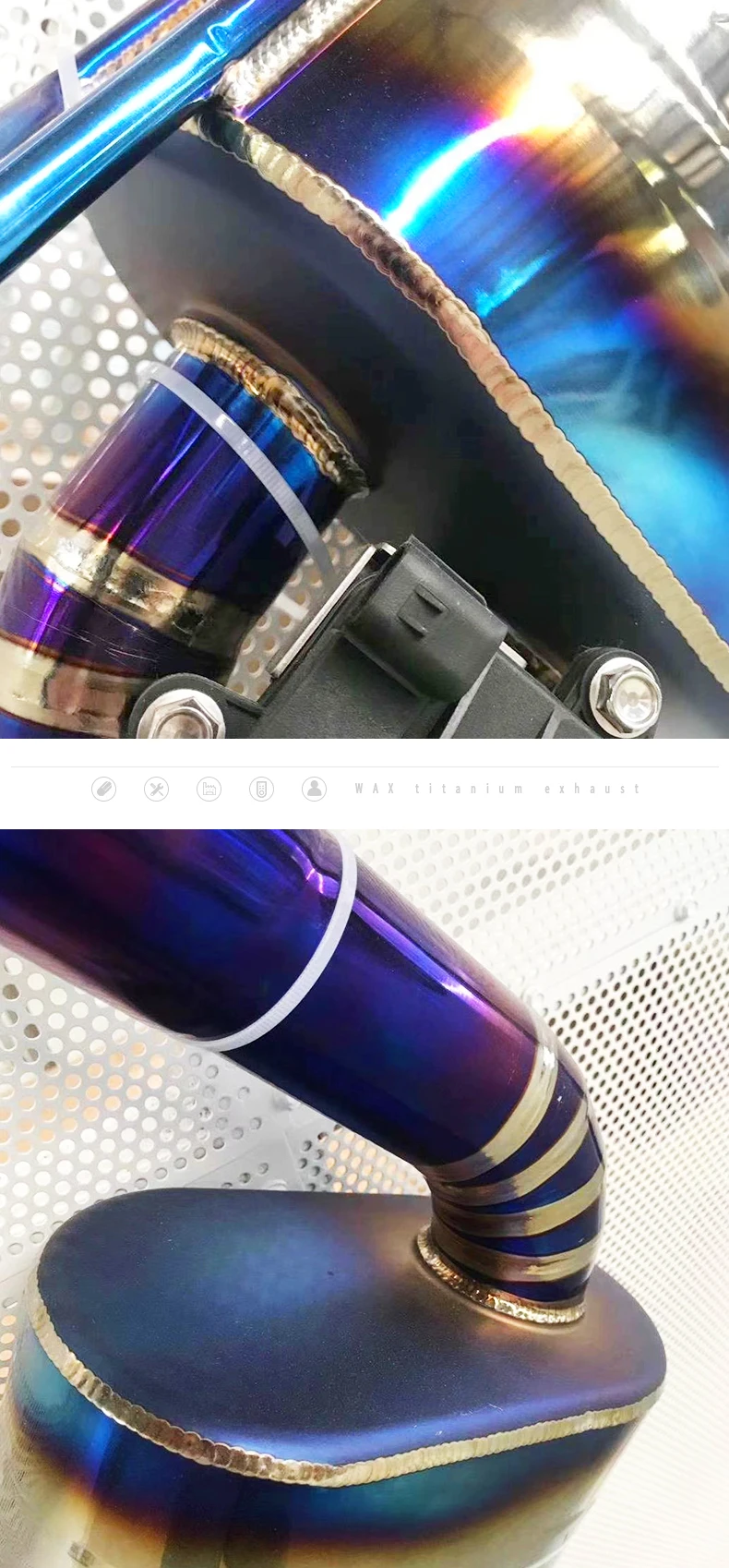 Titanium alloy Exhaust Pipes Catback Exhaust System For FORD MUSTANG 2015-2022 Muffler exhaust Cat-back