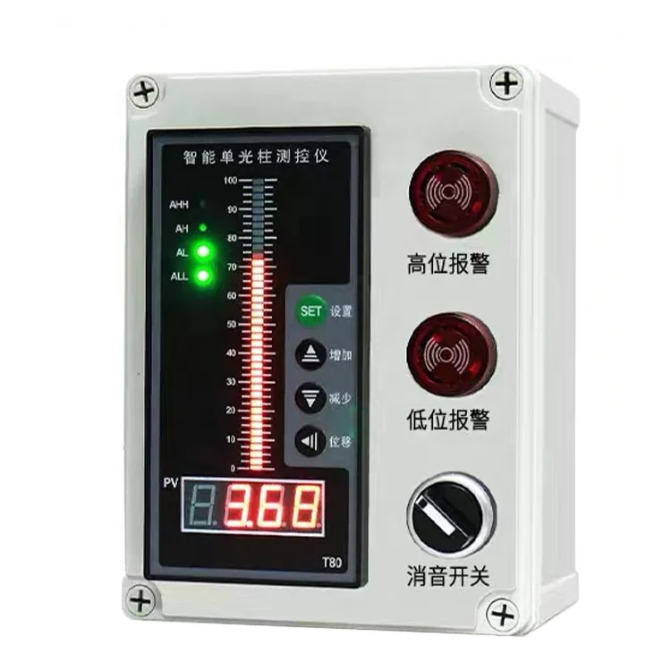 English Version T80 Liquid Level Controller Box Small Size ABS Fire Water Tank Liquid Level Sensor Display Instrument with Alarm
