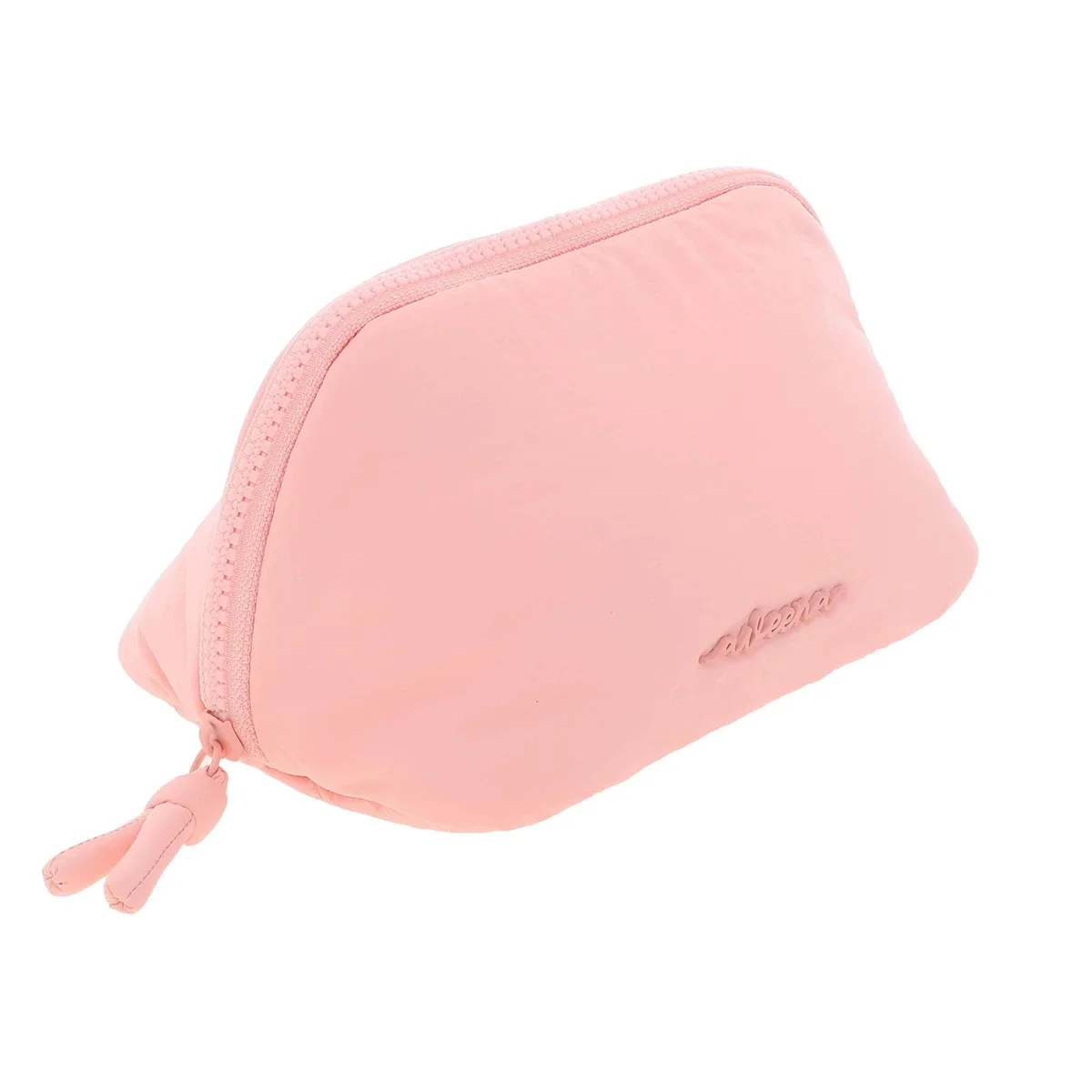 Custom Logo Quilted Padded Nylon Puffer Puffy Toiletry Wash Organizer Pouch Makeup Bag Cloud Travel Soft Cosmetic Bag