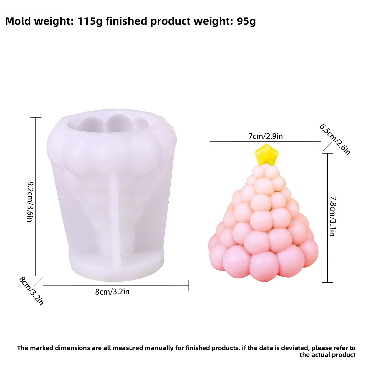 Christmas Bubble Silicone Mold DIY Aromatherapy Candle and Plaster Ornament for Baking Cake Decorating Wholesale Cake Tools factory