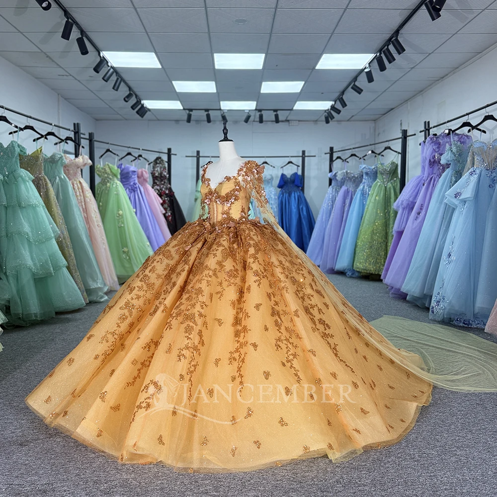 Yellow Quinceanera Dress Floral Lace Appliques Beaded Tulle Sweet 16 Dress Lace up Vestido De 15 Anos Prom Dress Dy6773 Yellow Quinceanera Dress Floral Lace Appliques Beaded Tulle Sweet 16 Dress Lace up Vestido De 15 Anos Prom Dress Dy6773
