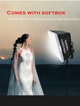 Yongnuo YN6000 Bi-Color LED Panel 3200-5600K With Soft Box & Bracket 600 Light detail image