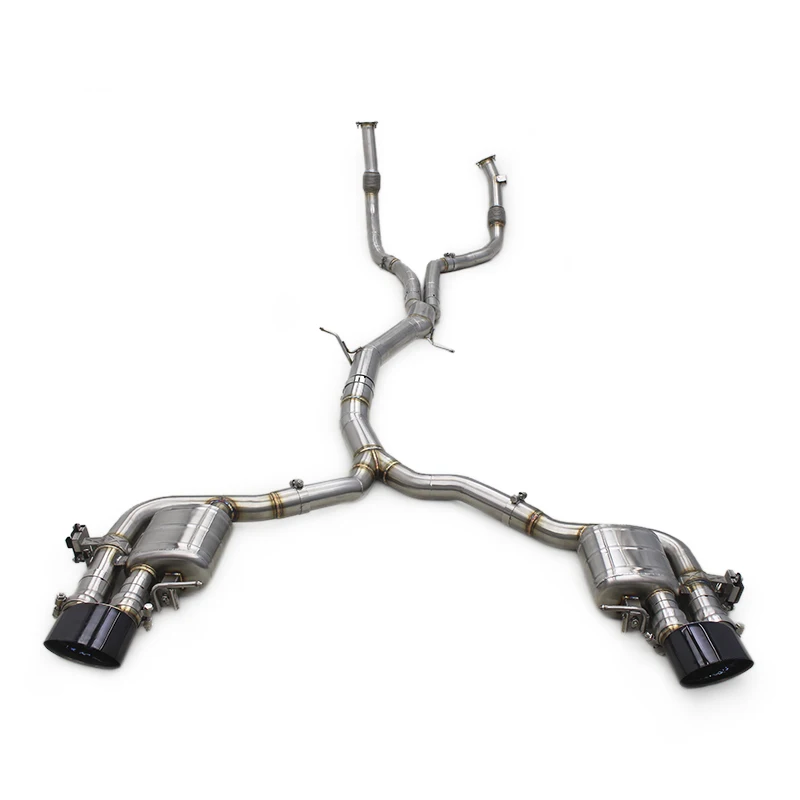 Valved Sport Catback Exhaust Muffler For Audi RS4 / RS5 B9 / B9.5 2.9T 2017-2024 Stainless Steel Car