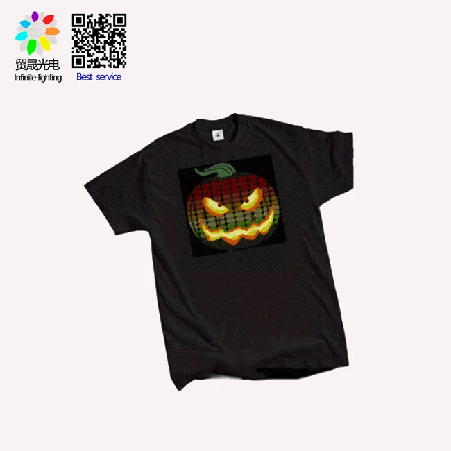 New products Custom Light Up Sound Activated Led t Shirt Flashing El Led  Shirt