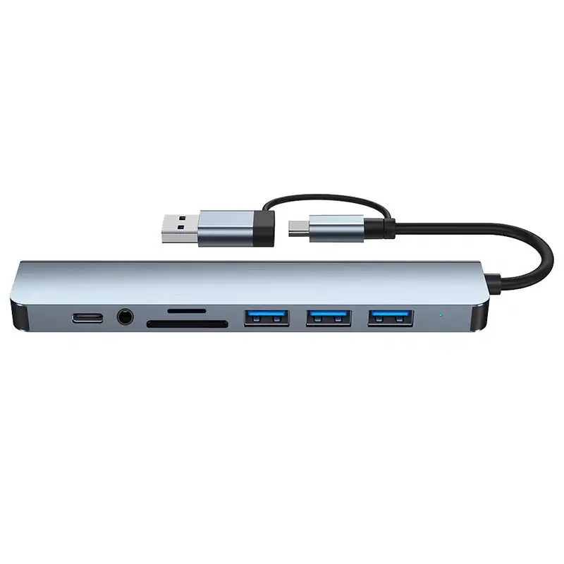 8-in-1 Dual-Head Multi-Port Cable Hub - Image 3