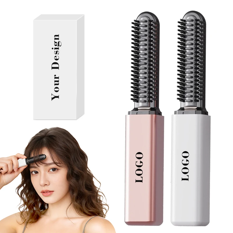 Bulk Order 30s Fast Heating Bangs Hair Iron Electric Professional Hair Styling Tool Cordless Hair Straightener Brush for Women
