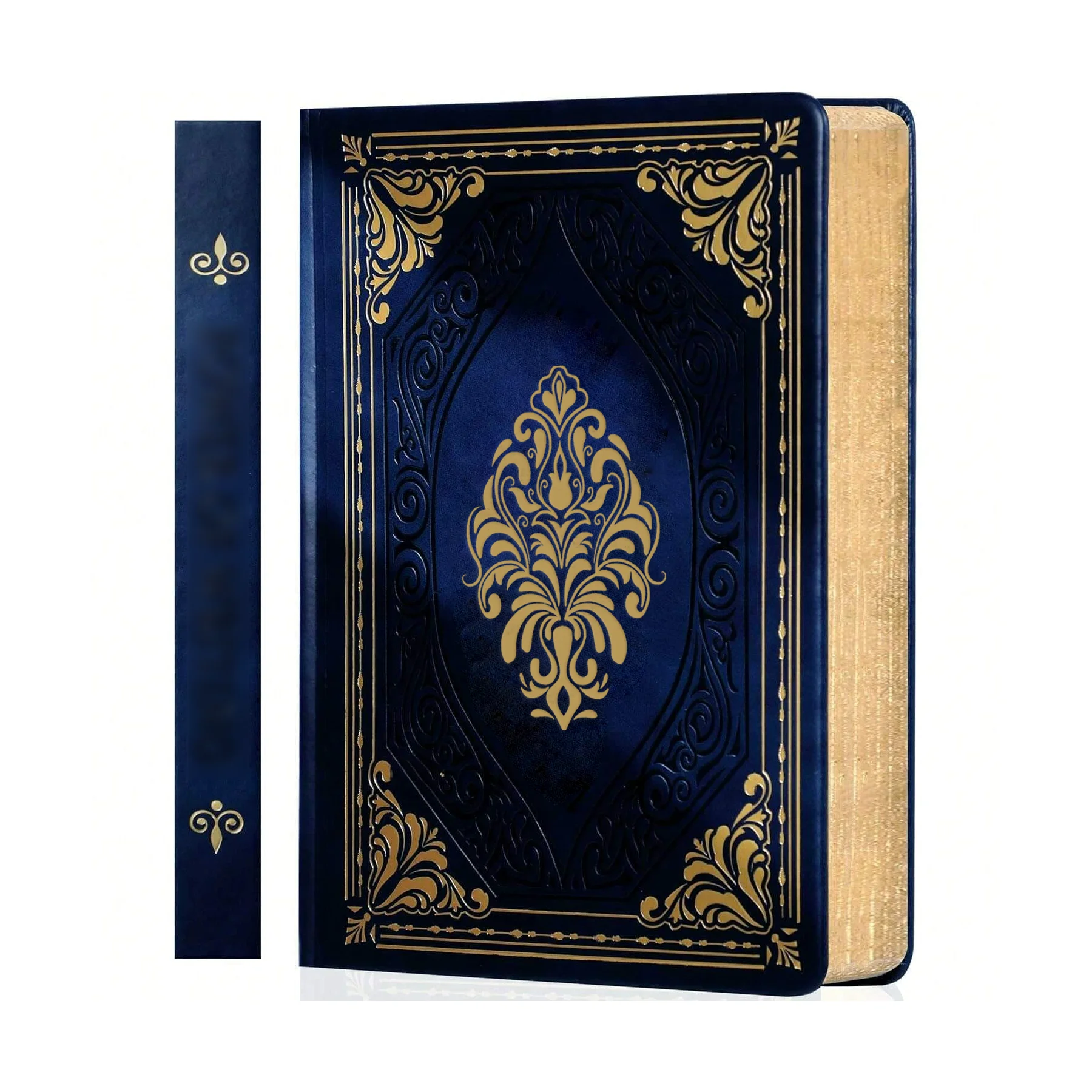 Perfect Binding Custom Logo  Thick Cardboard Hardcover A5 Diary Journal Notebook with Golden Edge