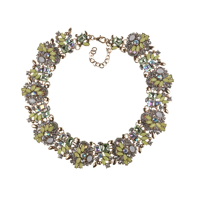 Luxury Crystal Gemstone Necklace - Women's Jewelry
