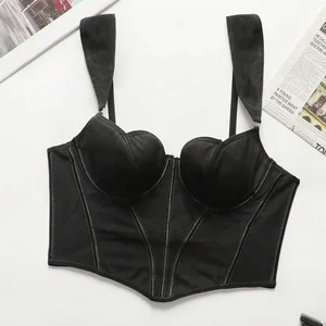 Stylish Wholesale OEM Solid Black Back Buckle Ladies Push up Longline Shapewear Bra