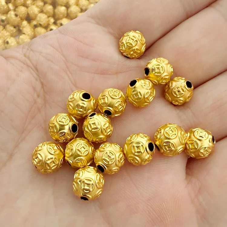 JS1461 High Quality 3D Matte 24K Gold Plated Coins of Fortune