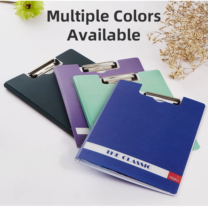 Custom Printed Logo Pp Clip Board A4 Folder Plastic Clipboard With