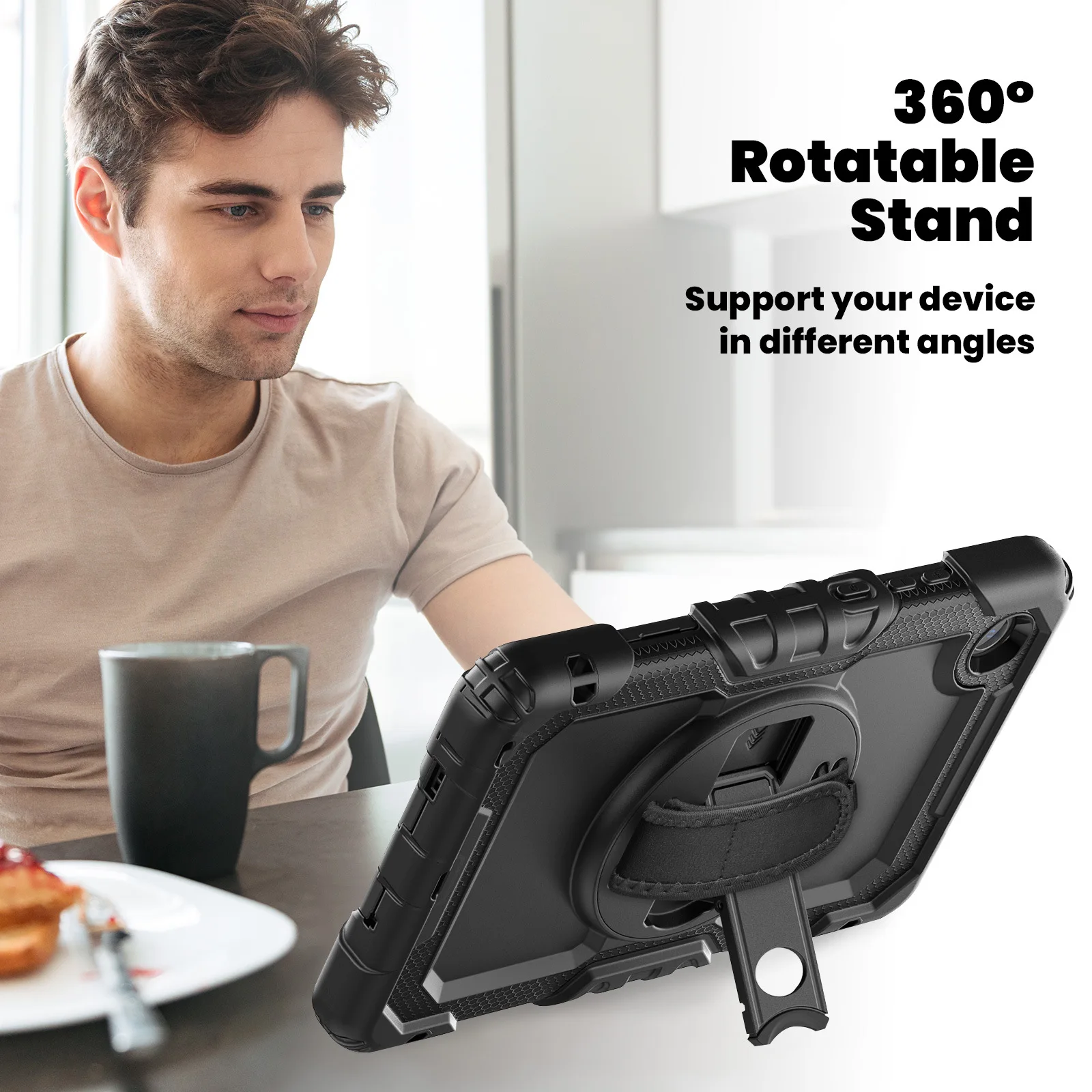 k9 87 inch silicone pc rotating stand with hand strap laudtec-3