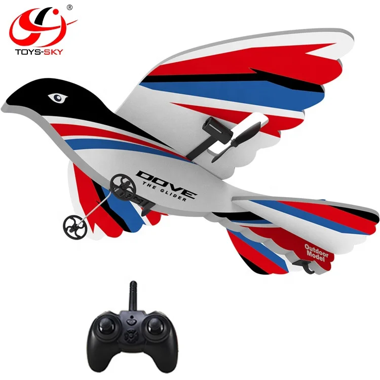Latest Design Flying Pigeon Toy 2.4 GHz Remote Control Plane Durable MPP Foam RC Airplanes Toys for Kids with Colorful LED Light